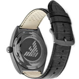 Buy Shop Emporio Armani Franco Black Dial Black Leather Strap Watch For Men - AR0368 USA Online