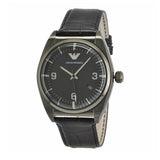 Buy Shop Emporio Armani Franco Black Dial Black Leather Strap Watch For Men - AR0368 USA Online