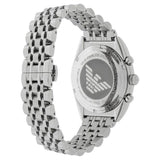 Buy Shop Emporio Armani Franco Black Dial Silver Steel Strap Watch For Men - AR0373 USA Online