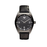 Buy Shop Emporio Armani Franco Black Dial Black Leather Strap Watch For Men - AR0368 USA Online