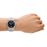Buy Shop Emporio Armani Frederico Analog Black Dial Silver Steel Strap Watch for Men - AR11622 USA Online