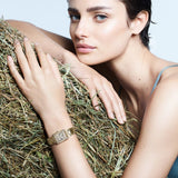 Buy Shop Emporio Armani Genni Crystals Gold Dial Gold Steel Strap Watch for Women - AR11663 USA Online