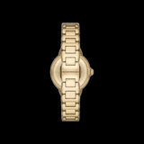 Buy Shop Emporio Armani Genni Crystals Mother of Pearl Dial Gold Steel Strap Watch for Women - AR11659 USA Online