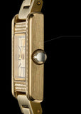 Buy Shop Emporio Armani Genni Crystals Mother of Pearl Dial Gold Steel Strap Watch for Women - AR11659 USA Online