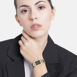 Buy Shop Emporio Armani Genni Green Dial Rose Gold Steel Strap Watch for Women - AR11641 USA Online