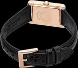 Buy Shop Emporio Armani Genni Silver Dial Black Leather Strap Watch for Women - AR11624 USA Online