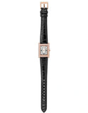 Buy Shop Emporio Armani Genni Silver Dial Black Leather Strap Watch for Women - AR11624 USA Online
