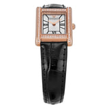 Buy Shop Emporio Armani Genni Silver Dial Black Leather Strap Watch for Women - AR11624 USA Online