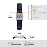 Buy Shop Emporio Armani Genni White Dial Blue Leather Strap Watch for Women - AR11718 USA Online