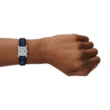 Buy Shop Emporio Armani Genni White Dial Blue Leather Strap Watch for Women - AR11718 USA Online
