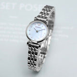 Buy Shop Emporio Armani Gianni Blue Dial Silver Steel Strap Watch For Women - AR1961 USA Online