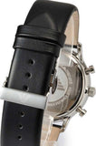 Buy Shop Emporio Armani Gianni Chronograph Black Dial Black Leather Strap Watch For Men - AR0397 USA Online