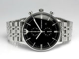 Buy Shop Emporio Armani Gianni Chronograph Black Dial Silver Steel Strap Watch For Men - AR80009 USA Online