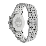 Buy Shop Emporio Armani Gianni Chronograph Black Dial Silver Steel Strap Watch For Men - AR80009 USA Online