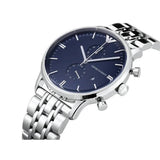 Buy Shop Emporio Armani Gianni Chronograph Blue Dial Silver Steel Strap Watch For Men - AR1648 USA Online