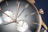 Buy Shop Emporio Armani Gianni Chronograph Grey Dial Two Tone Steel Strap Watch For Men - AR1721 USA Online