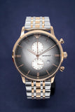 Buy Shop Emporio Armani Gianni Chronograph Grey Dial Two Tone Steel Strap Watch For Men - AR1721 USA Online
