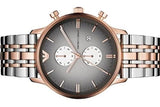 Buy Shop Emporio Armani Gianni Chronograph Grey Dial Two Tone Steel Strap Watch For Men - AR1721 USA Online