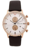 Buy Shop Emporio Armani Gianni Classic Chronograph White Dial Brown Leather Strap Watch For Men - AR0398 USA Online