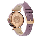Buy Shop Emporio Armani Gianni Mother of Pearl Dial Purple Leather Strap Watch For Women - AR11003 USA Online