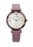 Buy Shop Emporio Armani Gianni Mother of Pearl Dial Purple Leather Strap Watch For Women - AR11003 USA Online