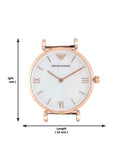 Buy Shop Emporio Armani Gianni Mother of Pearl Dial Two Tone Steel Strap Watch For Women - AR1764 USA Online