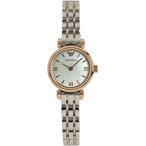 Buy Shop Emporio Armani Gianni Mother of Pearl Dial Two Tone Steel Strap Watch For Women - AR1764 USA Online