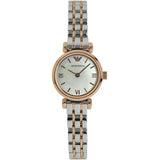 Buy Shop Emporio Armani Gianni Mother of Pearl Dial Two Tone Steel Strap Watch For Women - AR1764 USA Online