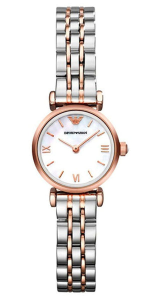 Buy Shop Emporio Armani Gianni Mother of Pearl Dial Two Tone Steel Strap Watch For Women - AR1764 USA Online