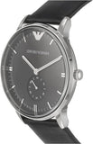 Buy Shop Emporio Armani Gianni Quartz Black Dial Black Leather Strap Watch For Men - AR0382 USA Online