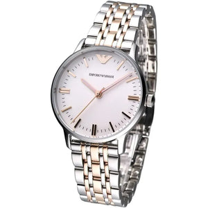 Buy Shop Emporio Armani Gianni Silver Dial Two Tone Steel Strap Watch for Women - AR1603 USA Online