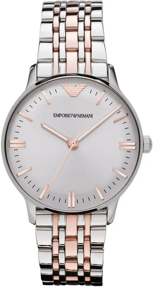Buy Shop Emporio Armani Gianni Silver Dial Two Tone Steel Strap Watch for Women - AR1603 USA Online