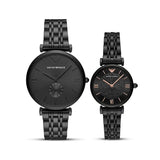 Buy Shop Emporio Armani Gianni T Bar All Black Diamond Dial Watch For Women - AR11245 USA Online
