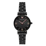 Buy Shop Emporio Armani Gianni T Bar All Black Diamond Dial Watch For Women - AR11245 USA Online