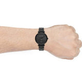 Buy Shop Emporio Armani Gianni T Bar Analog Black Dial Black Steel Strap Watch For Men - AR11299 USA Online