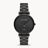 Buy Shop Emporio Armani Gianni T Bar Analog Black Dial Black Steel Strap Watch For Men - AR11299 USA Online