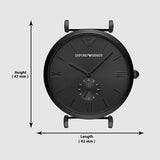Buy Shop Emporio Armani Gianni T Bar Analog Black Dial Black Steel Strap Watch For Men - AR11299 USA Online
