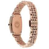 Buy Shop Emporio Armani Gianni T-Bar Analog Crystal Brown Dial Rose Gold Steel Strap Watch For Women - AR11407 USA Online