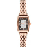 Buy Shop Emporio Armani Gianni T-Bar Analog Crystal Brown Dial Rose Gold Steel Strap Watch For Women - AR11407 USA Online