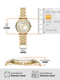 Buy Shop Emporio Armani Gianni T Bar Analog Crystals Gold Dial Gold Steel Strap Watch For Women - AR11608 USA Online