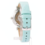 Buy Shop Emporio Armani Gianni T Bar Analog Crystals Silver Dial Blue Leather Strap Watch For Women - AR11443 USA Online