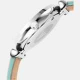 Buy Shop Emporio Armani Gianni T Bar Analog Crystals Silver Dial Blue Leather Strap Watch For Women - AR11443 USA Online