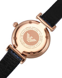 Buy Shop Emporio Armani Gianni T-Bar Analog Mother of Pearl Dial Blue Leather Strap Watch For Women - AR11468 USA Online