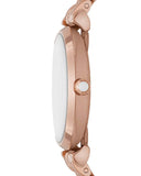 Buy Shop Emporio Armani Gianni T-Bar Analog Mother of Pearl Dial Blue Leather Strap Watch For Women - AR11468 USA Online