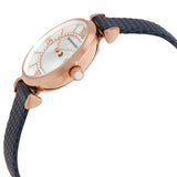 Buy Shop Emporio Armani Gianni T-Bar Analog Mother of Pearl Dial Blue Leather Strap Watch For Women - AR11468 USA Online