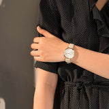 Buy Shop Emporio Armani Gianni T Bar Analog Silver Dial Beige Leather Strap Watch For Women - AR11127 USA Online