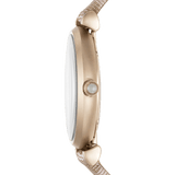 Buy Shop Emporio Armani Gianni T Bar Analog Silver Dial Beige Leather Strap Watch For Women - AR11127 USA Online