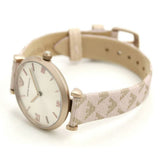 Buy Shop Emporio Armani Gianni T Bar Analog Silver Dial Beige Leather Strap Watch For Women - AR11127 USA Online
