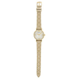 Buy Shop Emporio Armani Gianni T Bar Analog Silver Dial Beige Leather Strap Watch For Women - AR11127 USA Online