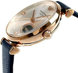 Buy Shop Emporio Armani Gianni T-Bar Analog Silver Dial Blue Leather Strap Watch For Women - AR60020 USA Online